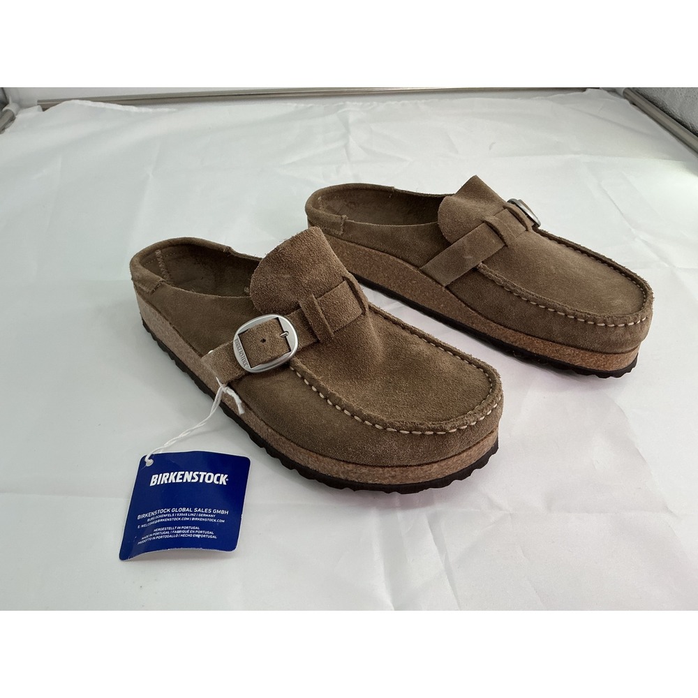 Birkenstock Buckley Suede Clogs Mocha Brown Moccasin Mules 40 L9 M7